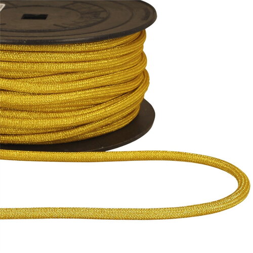 Bobine 25m cordon métallique 6mm or