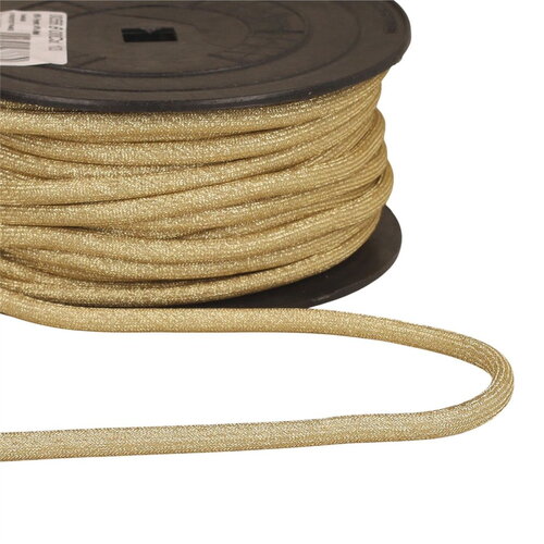 Bobine 25m cordon métallique 6mm or