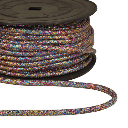 Bobine 25m cordon métallique 6mm multicolore
