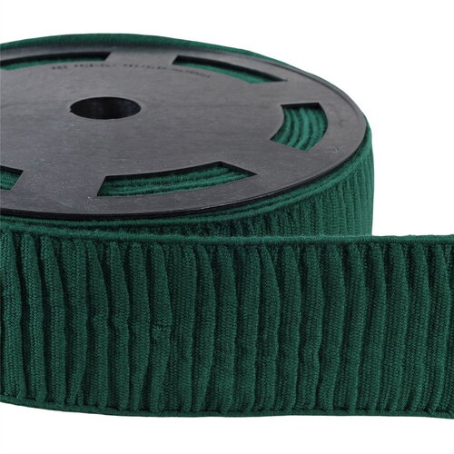 Elastique monte jupe coton 70mm vert bouteille au mètre