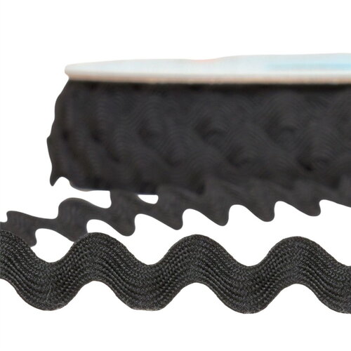 Serpentine 13mm noir au mètre