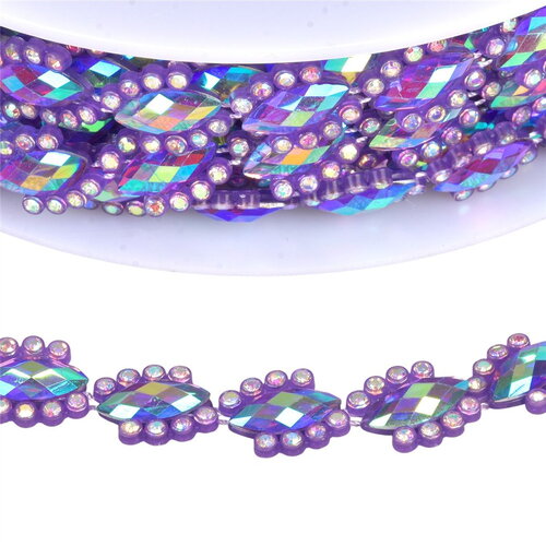 Bobine 9m galon bijou 14mm violet