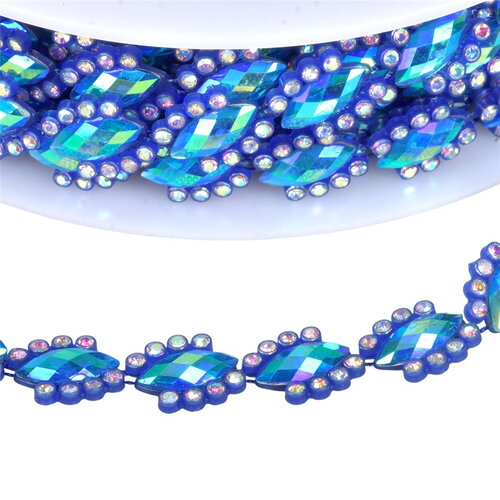 Bobine 9m galon bijou 14mm bleu lavande