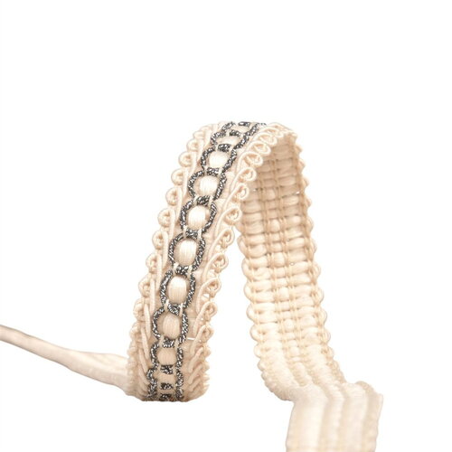 Bobine 25m galon avec bourdon métal 13mm beige