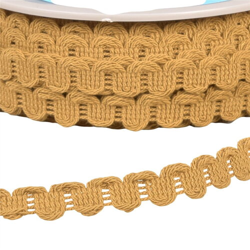 Bobine 25m galon vagues 15mm moutarde