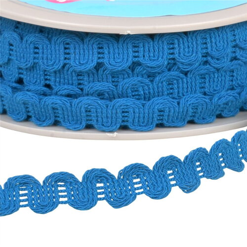 Bobine 25m galon vagues 15mm bleu acier