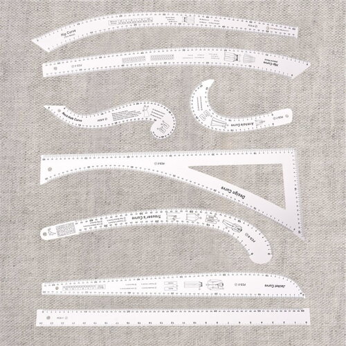 Set de 8 pièces de règles blanc