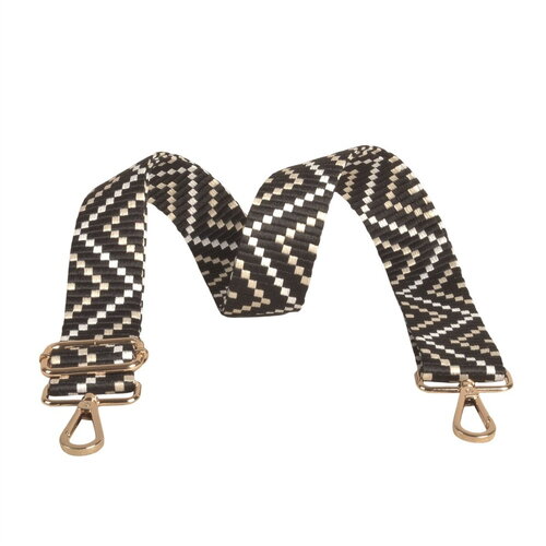 Bandoulière zig zag 4x135cm noir