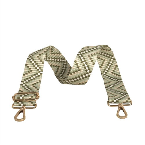 Bandoulière zig zag 4x135cm vert gazon