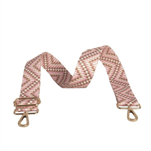Bandoulière zig zag 4x135cm rose layette