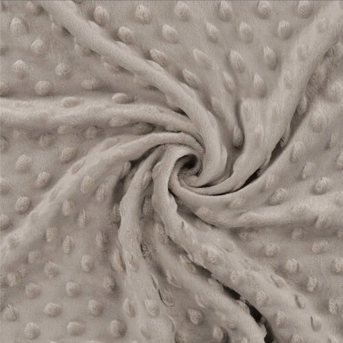 Tissu minky 250g/m2 gris tourterelle au mètre