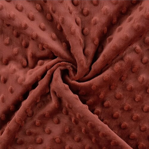 Tissu minky 250g/m2 orange terracotta au mètre