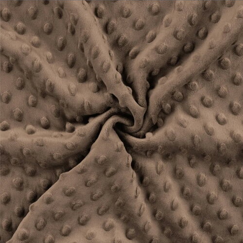 Tissu minky 250g/m2 marron chocolat au mètre