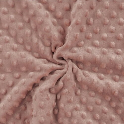 Tissu minky 250g/m2 rose poudré au mètre