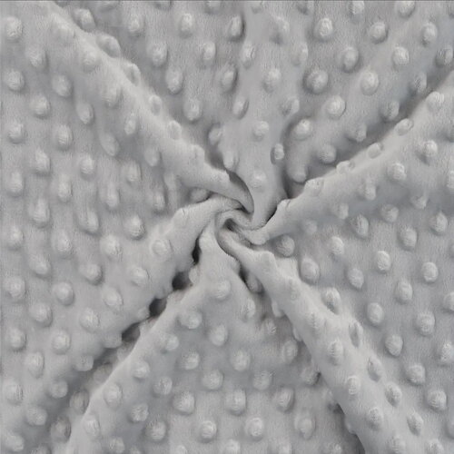 Tissu minky 250g/m2 gris perle au mètre