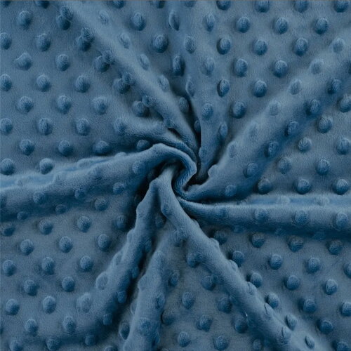 Tissu minky 250g/m2 bleu pétrole au mètre