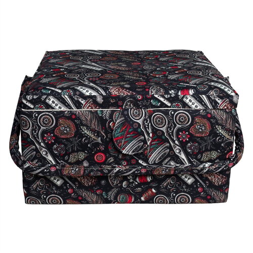 Boîte à couture 26,5cm x 26,5cm x 16cm ciseaux