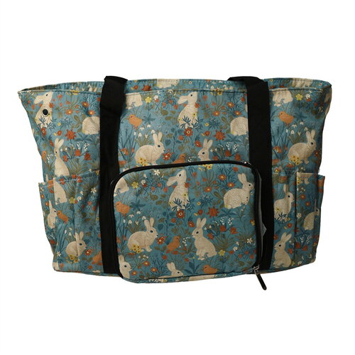 Sac pour pelote 40x28x17cm lapins fleurs des champs