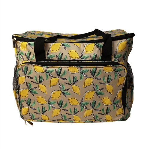 Sac pour machine à coudre/surjeteuse 40x24x35cm citrons jaunes