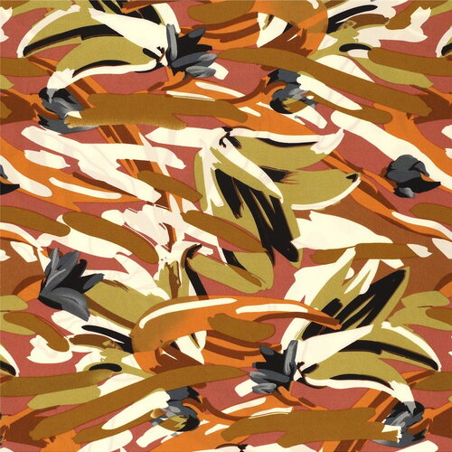 Tissu super soft stretch imprimé feuilles 150cm au mètre