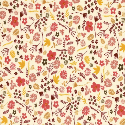 Tissu jersey gratté imprimé fleurs 160cm au mètre