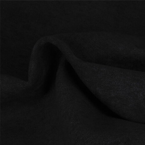 Tissu toundra noir 140cm au mètre