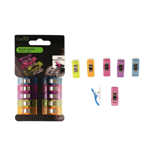 Lot de 10 pinces patchwork et couture 25mm multicolore
