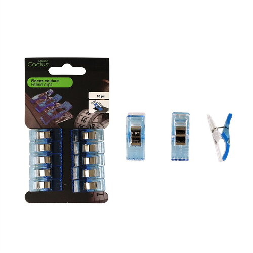 Lot de 10 pinces patchwork et couture 25mm bleu layette