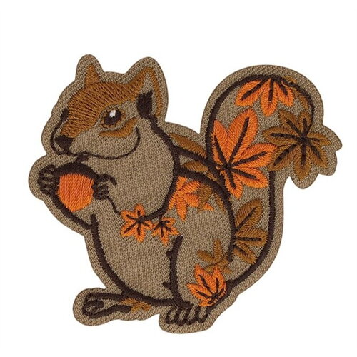 Ecusson animaux fleuris écureuil 51*46mm