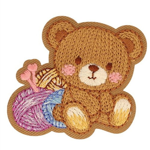 Ecusson couture ourson marron 47*44mm