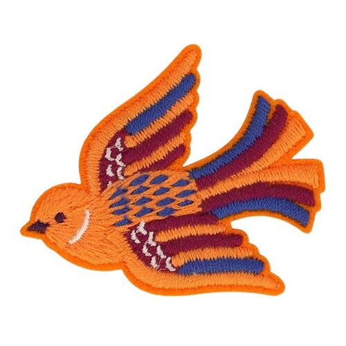 Ecusson oiseaux orange 51*43mm