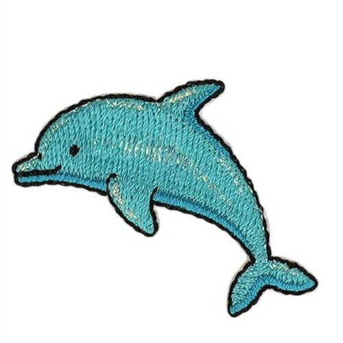 Ecusson monde marin dauphin 45*30mm