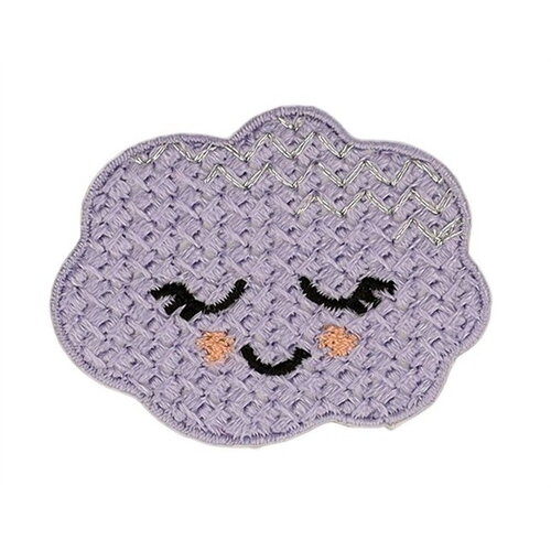 Ecusson crochet nuange violet 34*45mm