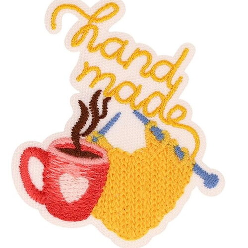 Lot de 3 écussons couture handmade 51x52mm