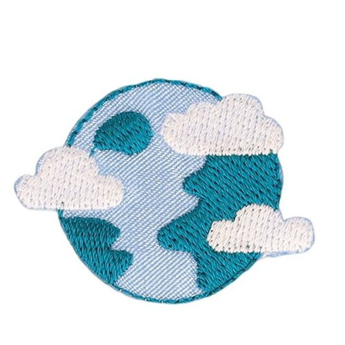 Lot de 3 écussons univers planète 40x30mm