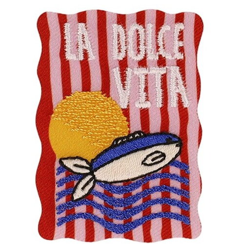 Lot de 3 écussons été la dolce vita 36x50 mm