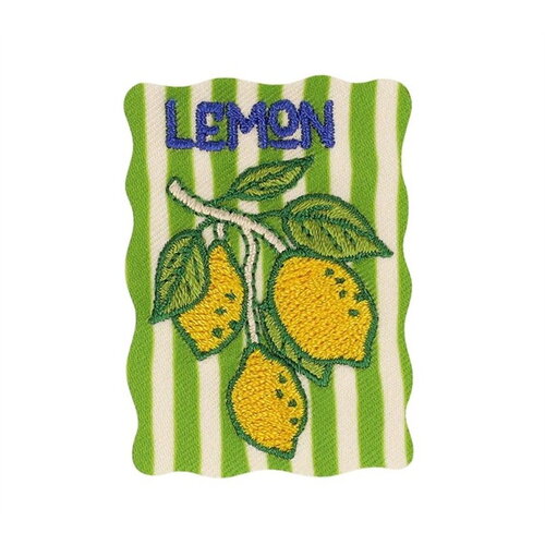 Lot de 3 écussons été lemon 36x50 mm
