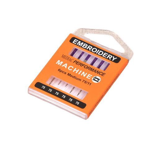 Assortiment de 6 aiguilles machine à coudre universelles à broder taille 75