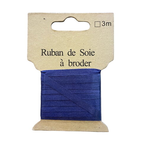 Ruban de soie à broder 4mm de 3 mètres lavande