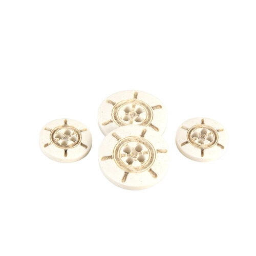 Lot de 3 boutons gouvernail ivoire