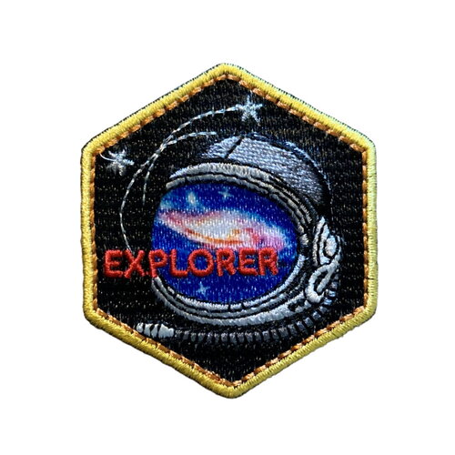 Lot de 3 écussons thermocollants explorer 5 cm x 4 cm