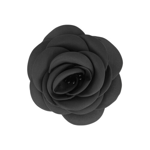 Broche fleur pistils noir 8cm