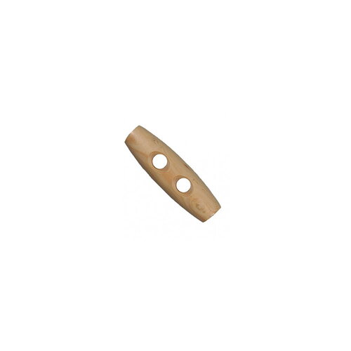 Bouton buchette en bois 2 trous naturel 4cm