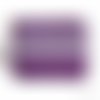 Trousse à maquillage suédine matelassée violet et dentelle