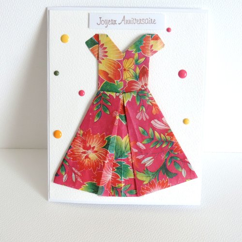 Carte anniversaire origami