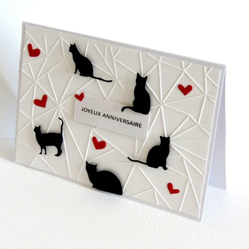 Carte anniversaire avec chats