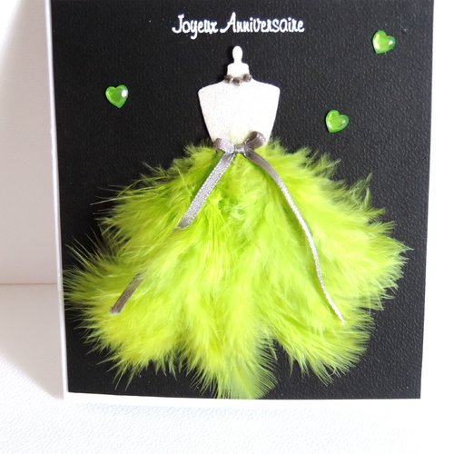 Carte anniversaire robe de princesse