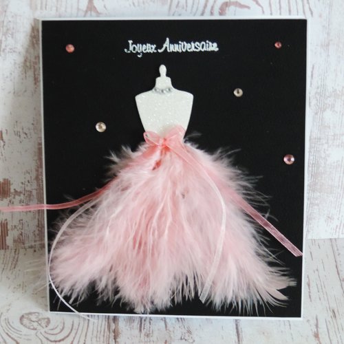 Carte anniversaire robe de princesse