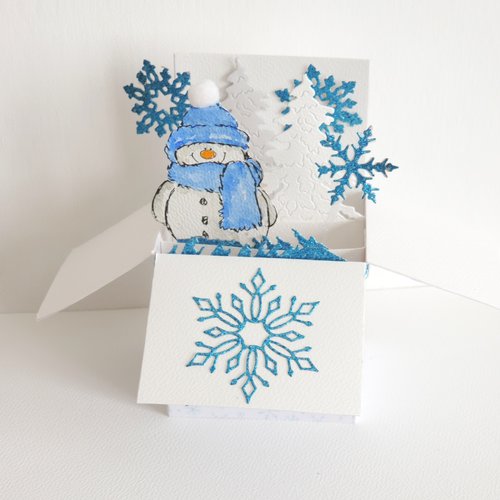 Carte de voeux bonhomme de neige