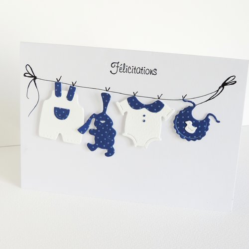 Carte de félicitations naissance garçon